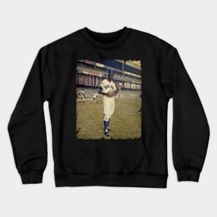 Lou Brock Warming up At The Polo Grounds, 1962 Crewneck Sweatshirt